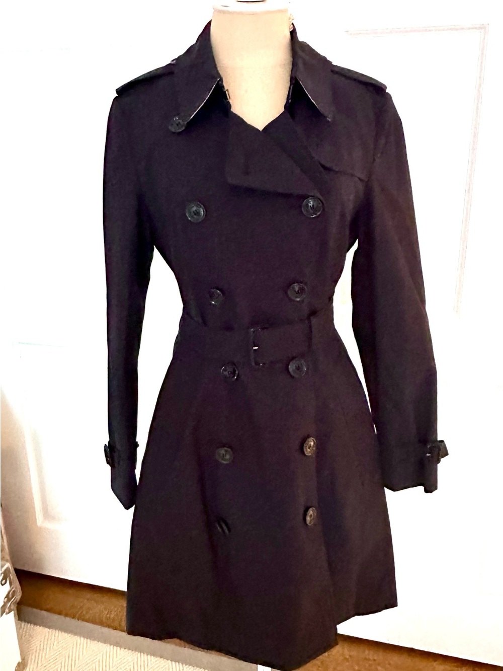 Burberry Chelsea Heritage Trench Black US Size 8 Medium NEW!!! Made in England